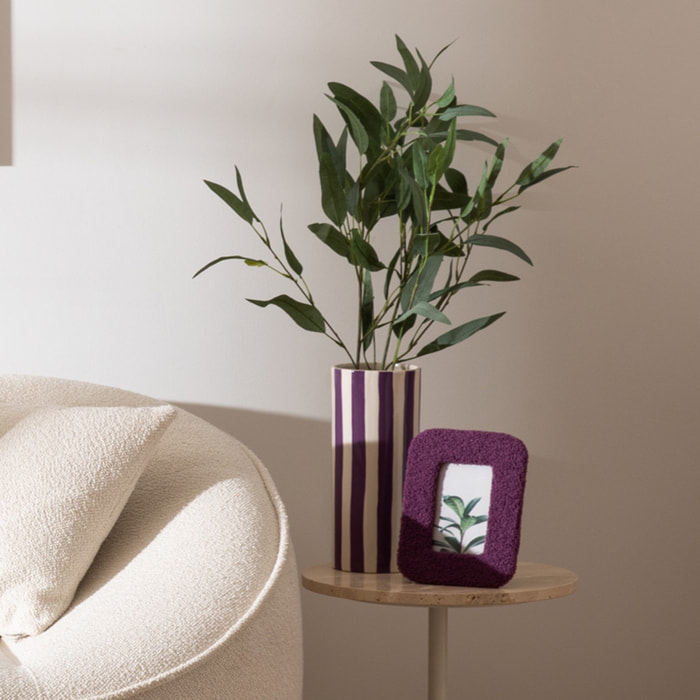 Cadre photo Neela bouclette violet 10x15cm