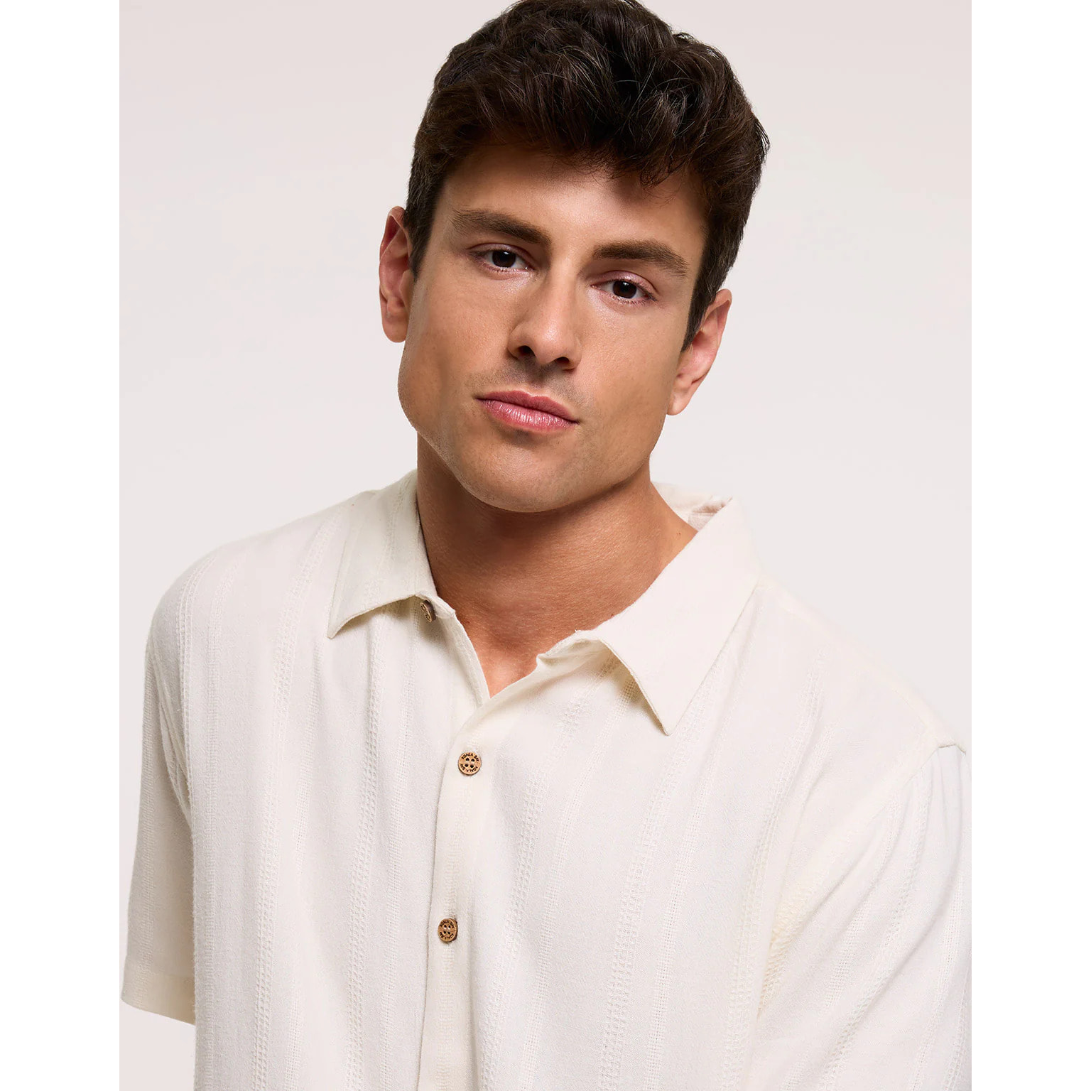 Camisa Manga Corta Hueso - Andubar