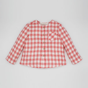 CAMISA CUADRO VICHY CORAL