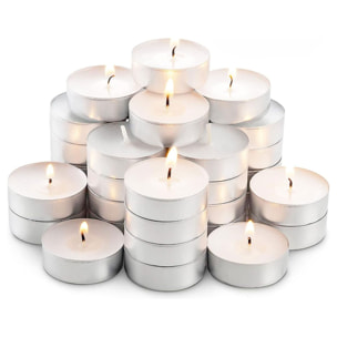 set de velas candelitas blancas sin aromas en set de 100 unidades 37x10mm