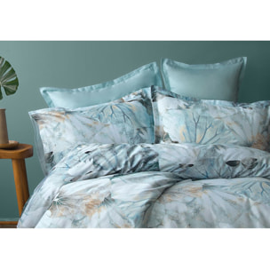 Parure housse de couette et taies oreiller 100% Satin de Coton imprimé