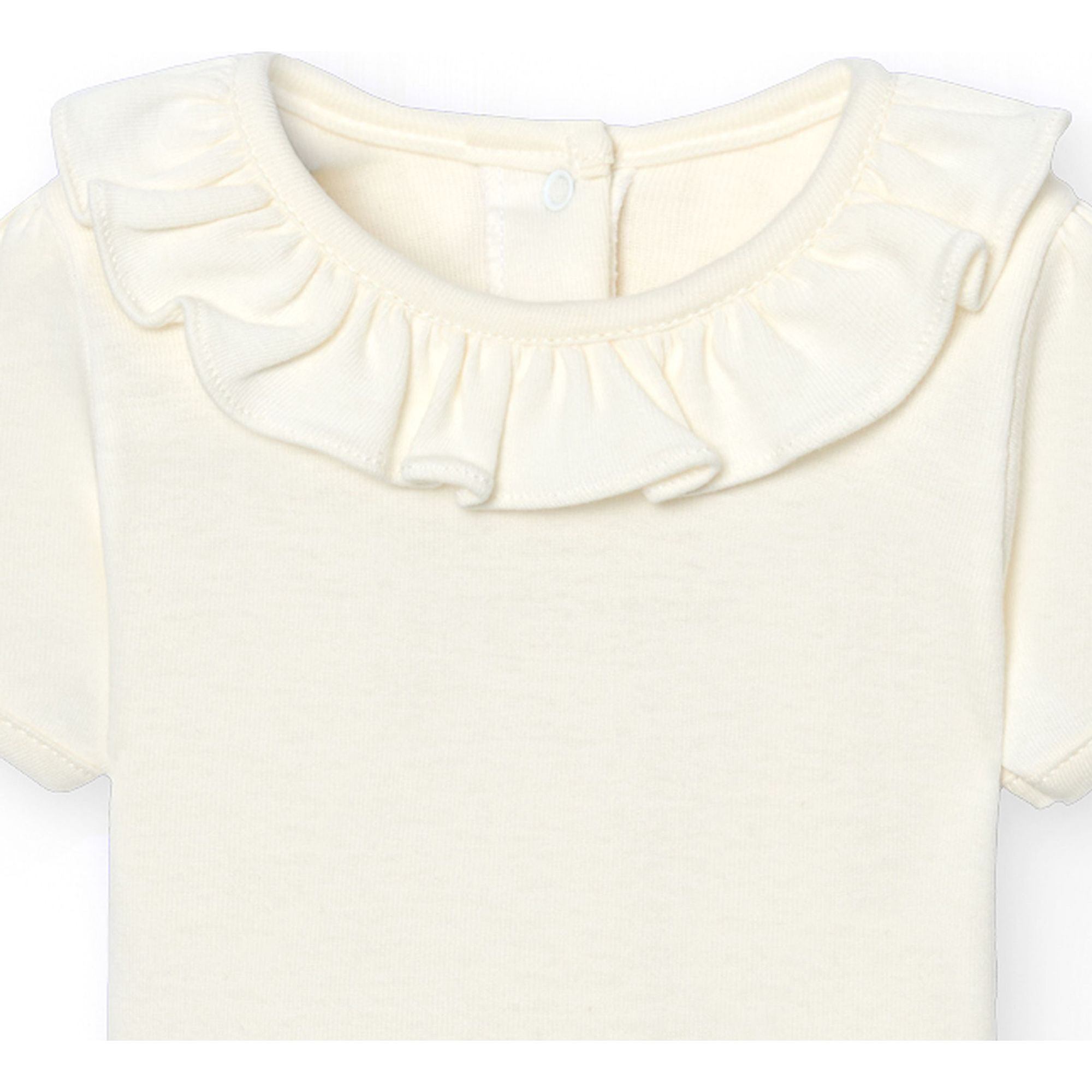 Body bebé manga corta cuello volante