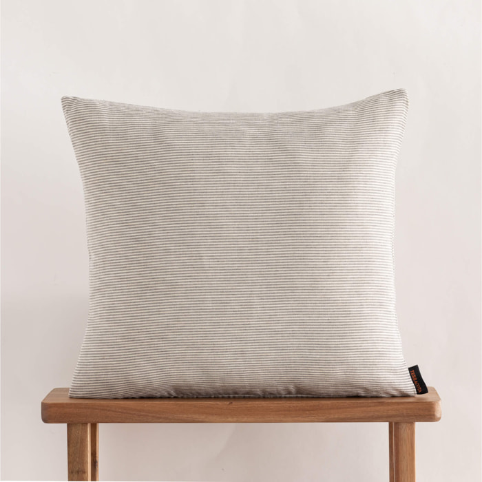 Housse de coussin jacquard 65x65 cm Jávea pequeña Gris