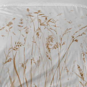 Naturals - Funda Nórdica Estampada - Cierre Solapa - 100% Algodón - Incluye 1/2 Fundas de Almohada - Rust