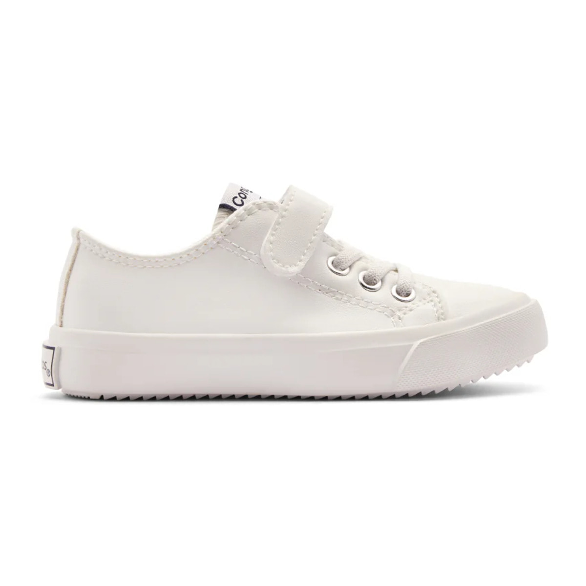 Zapatillas Bajas de Niños con Cierre Adherente en Blanco