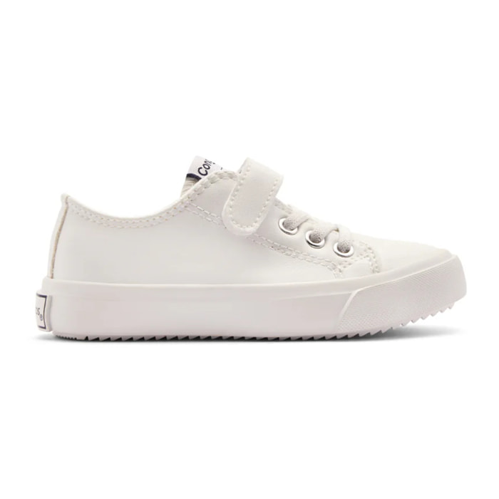 Zapatillas Bajas de Niños con Cierre Adherente en Blanco