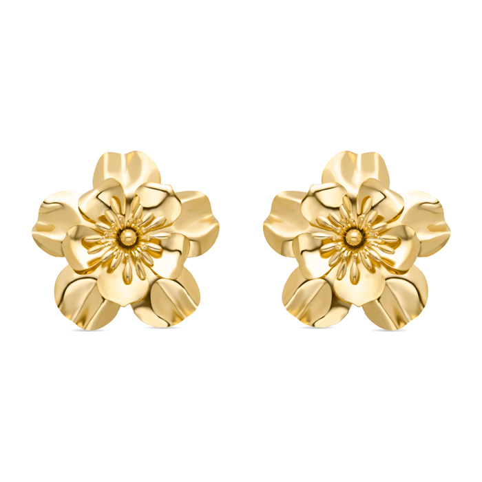 Pendientes Lux by Lux acabadoss en oro amarillo 18K