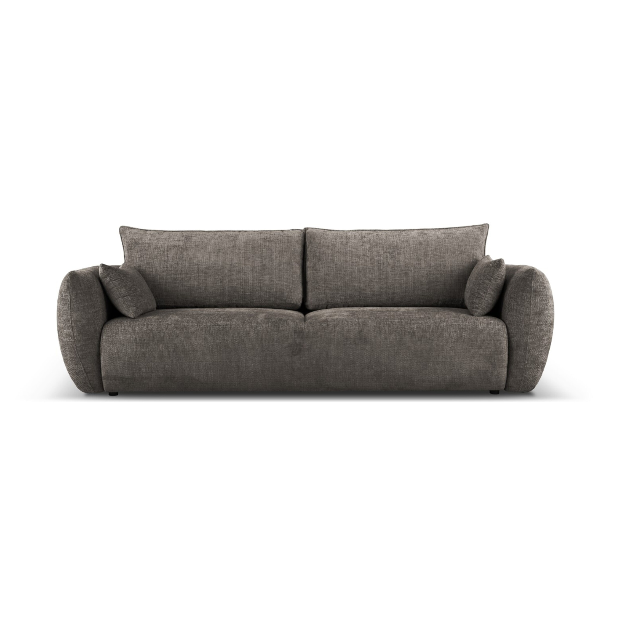 Canapé convertible avec coffre de rangement "Matera" 3 places en chenille gris
