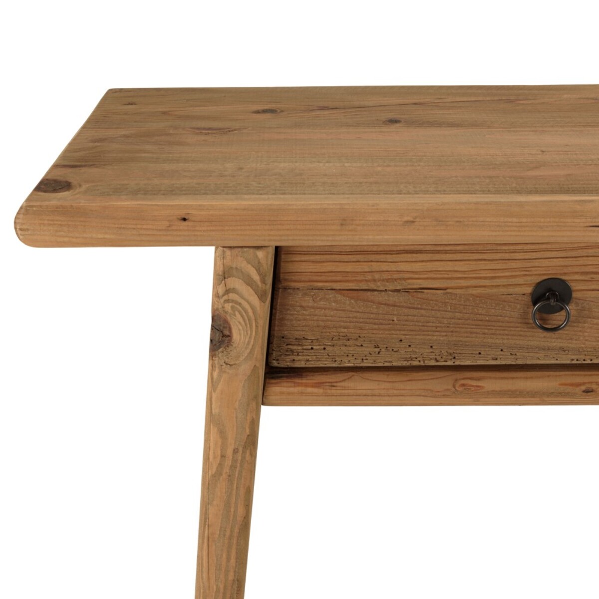 SANDY - Console 2 tiroirs bois pin recyclé