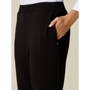 Oltre - Joggers sportivi in jersey scuba - Nero