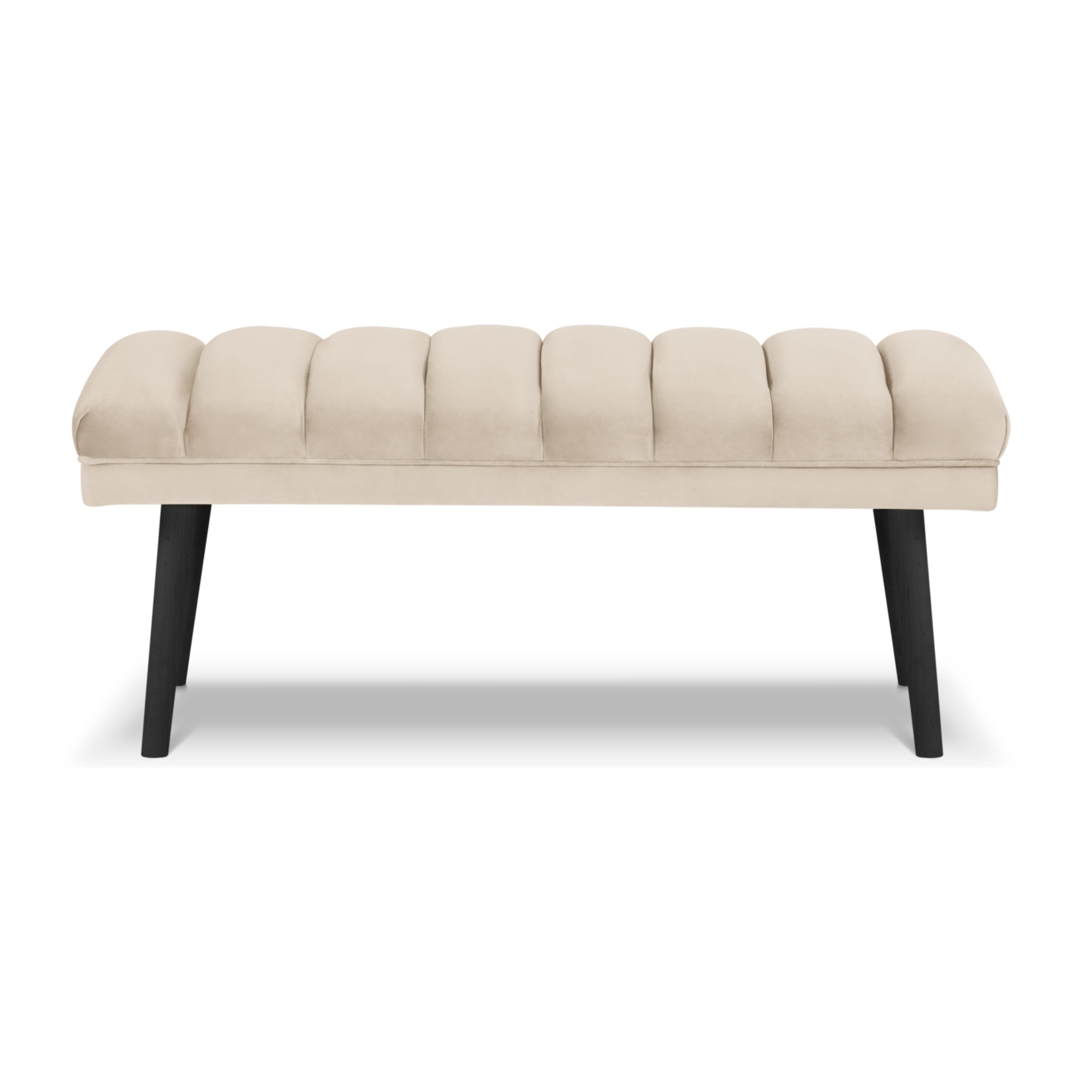 Banc "Frison" 2 places en velours beige