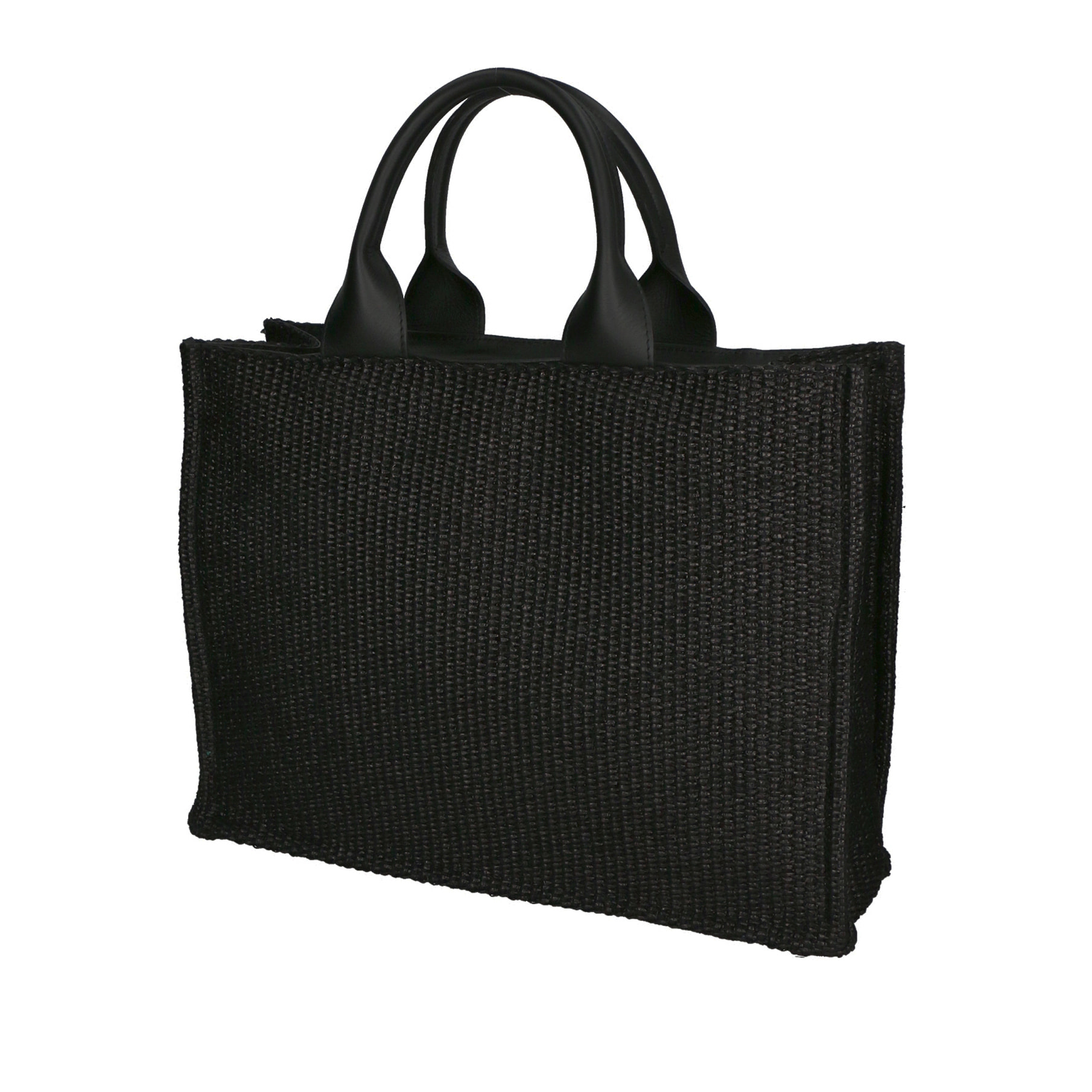 Borsa a mano  da donna Misto pelle e tessuto Made in Italy 31x41,5x15,5 cm