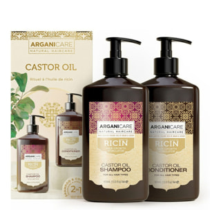 Huile de Ricin - Coffret Accélérateur de Croissance Shampooing 400ml + Après-Shampooing 400ml