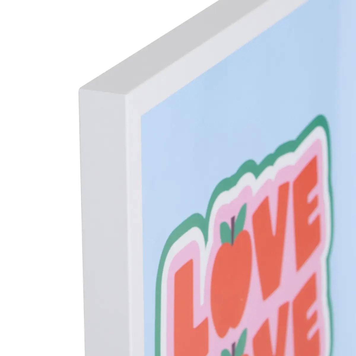 Toile Cha Cha Pop avec Cadre Blanc 31,5x2x41,5 cm