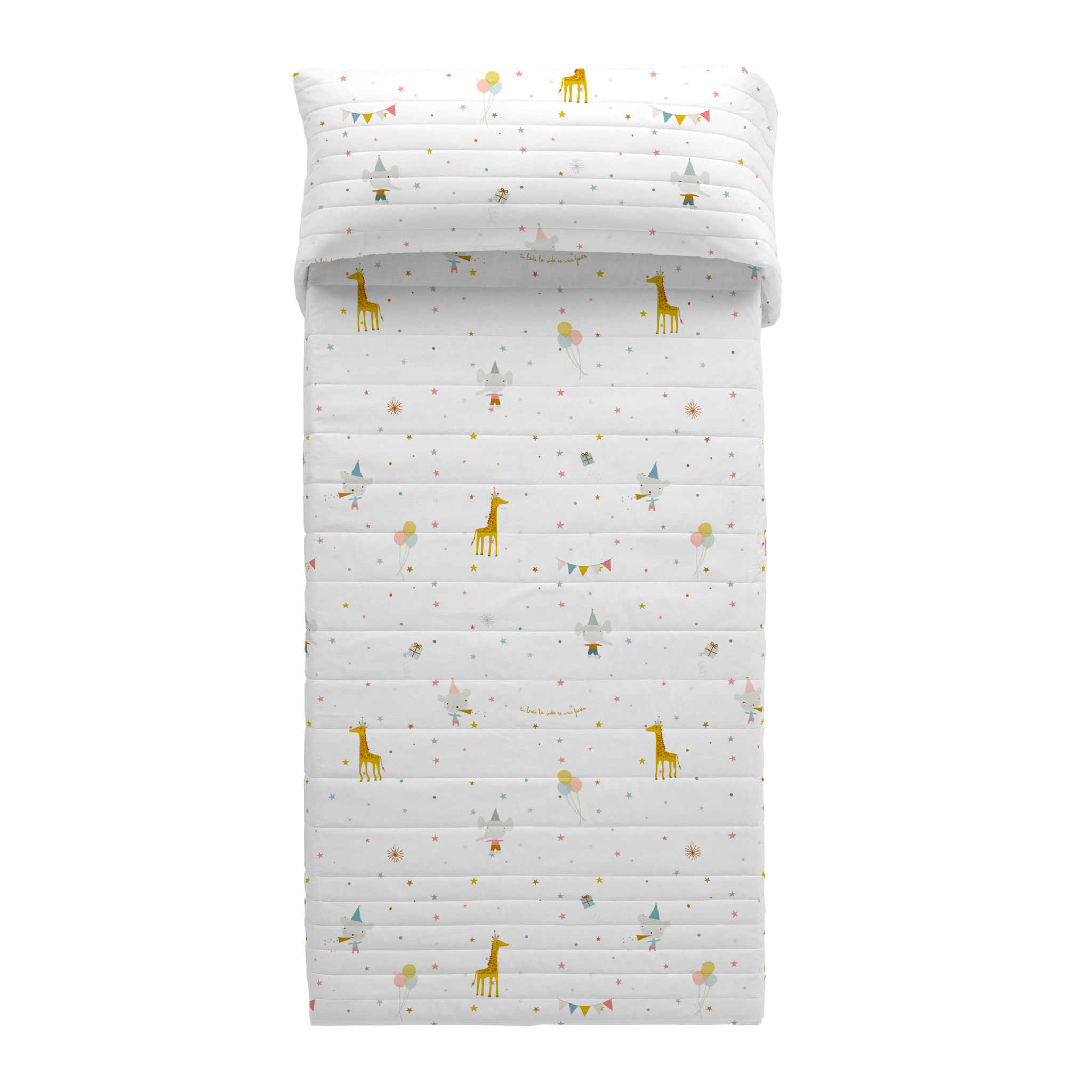 Haciendo el Indio - Colcha Bouti Estampada - Reversible - Infantil - 100% Algodón - 70 gr/m² - Fiesta