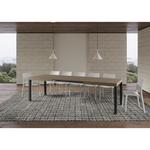 Mesa extensible 90x180/440 cm Everyday gris paloma patas antracita