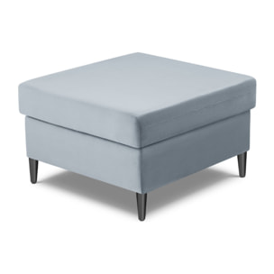 Pouf "Kyoto" en velours bleu clair