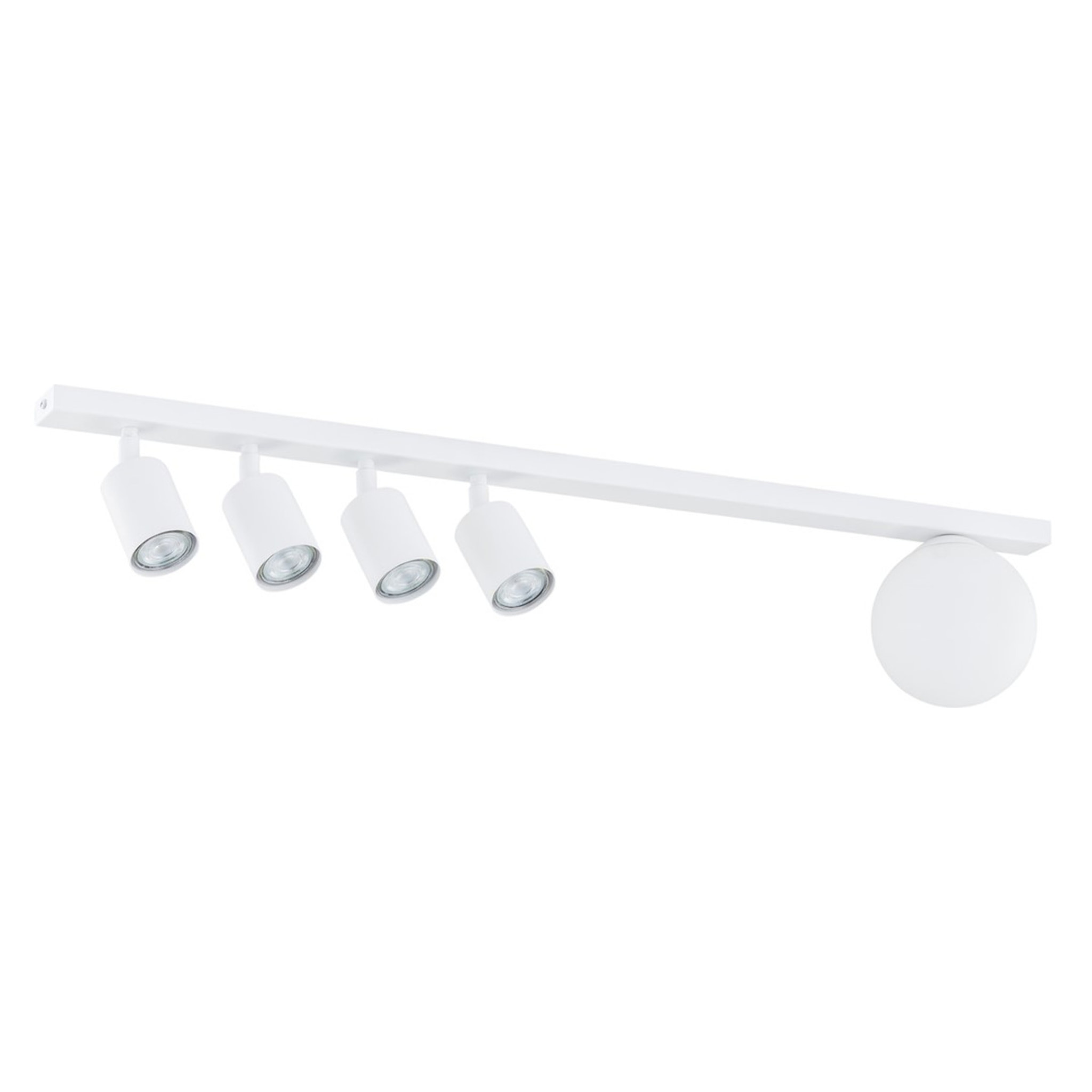 Lampada a sospensione Baster in acciaio bianco