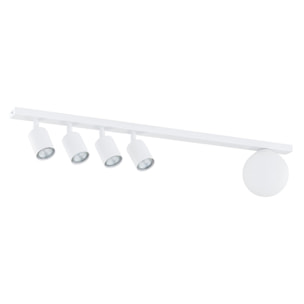 Lampada a sospensione Baster in acciaio bianco