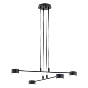 Lampada a sospensione Modus in acciaio nero opaco