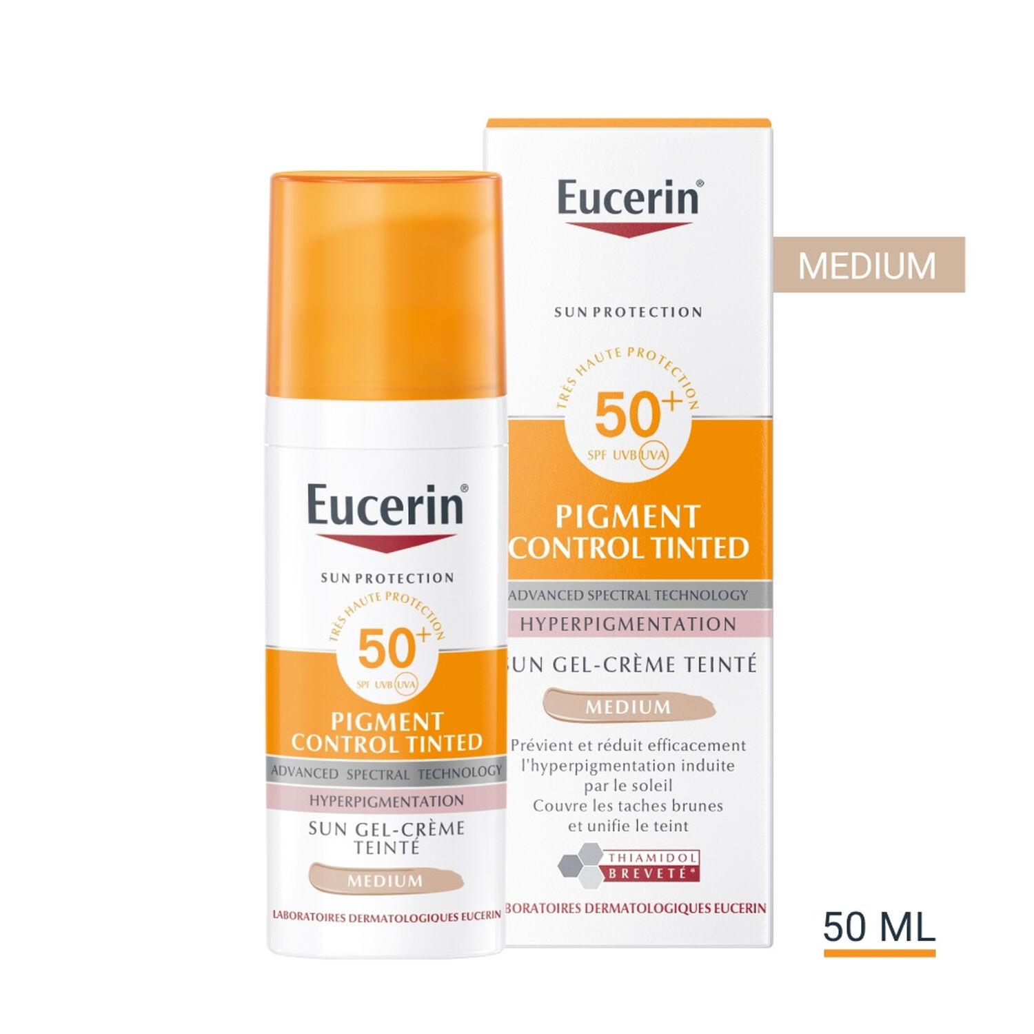 Sun Protection SPF50+ - Gel Crème Teinté - Medium 50 ml