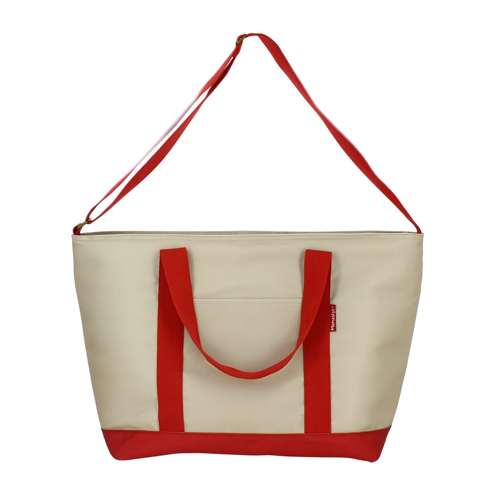 Sac en tissu isotherme beige et rouge 26L COLORAMA
