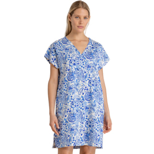 Abitino donna in cotone con scollo a V articolo acquerello Noidinotte