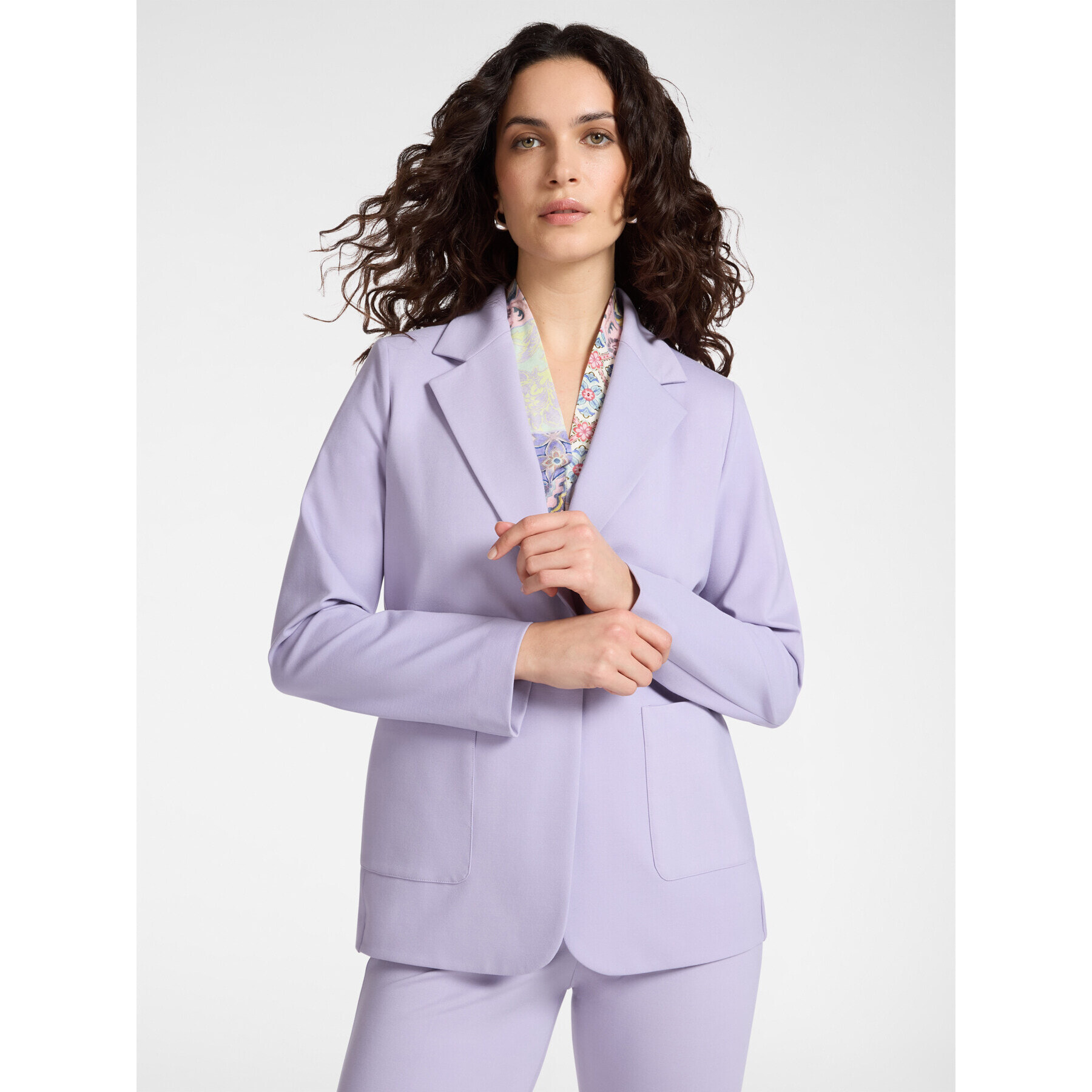 Elena Mirò - Blazer monopetto in punto Milano - Viola