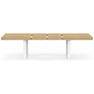 Table à manger extensible Brixton bois et blanc 200-300cm