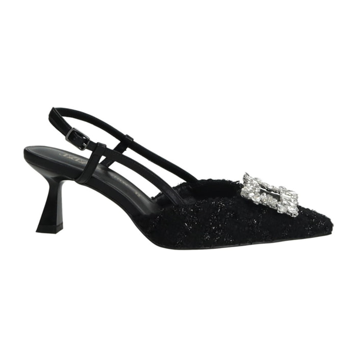 Décolleté sling back Donna Tata Italia Nero