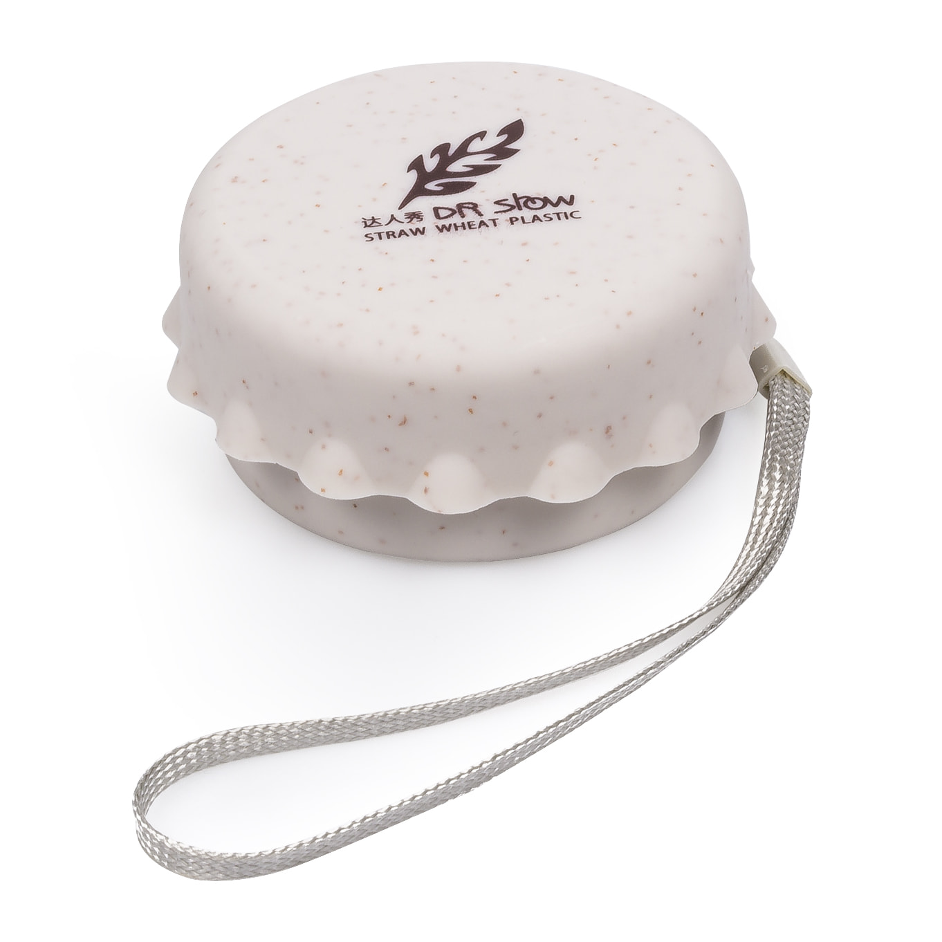 Bicchiere pieghevole in fibre naturali 130ml. Realizzato in paglia di grano, con lanyard per appendere.