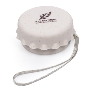 Bicchiere pieghevole in fibre naturali 130ml. Realizzato in paglia di grano, con lanyard per appendere.