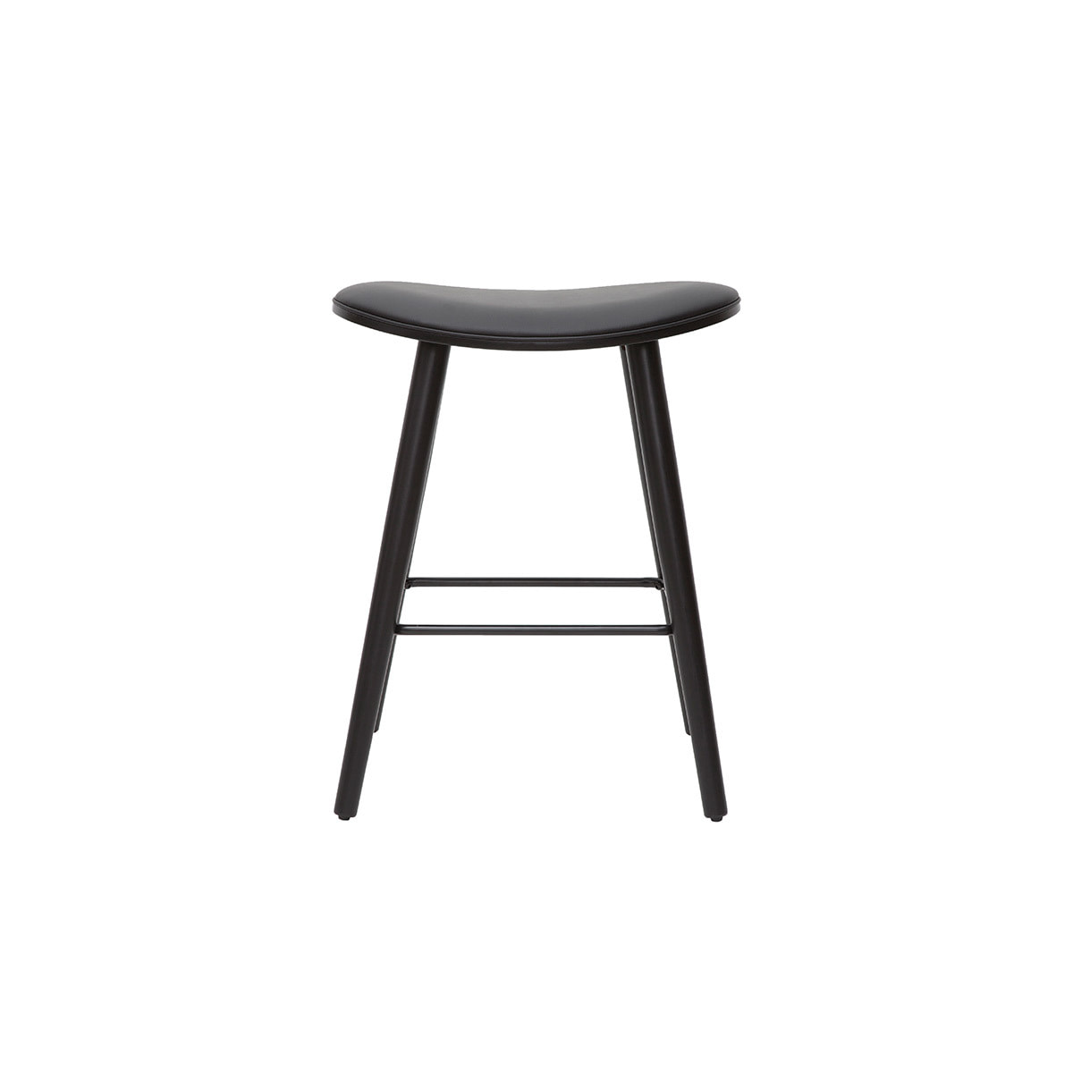 Tabourets de bar design noirs H65 cm (lot de 2) MEADOW