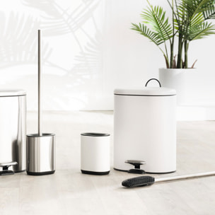 Poubelle Soft close métal 6L Blanc Siliflex