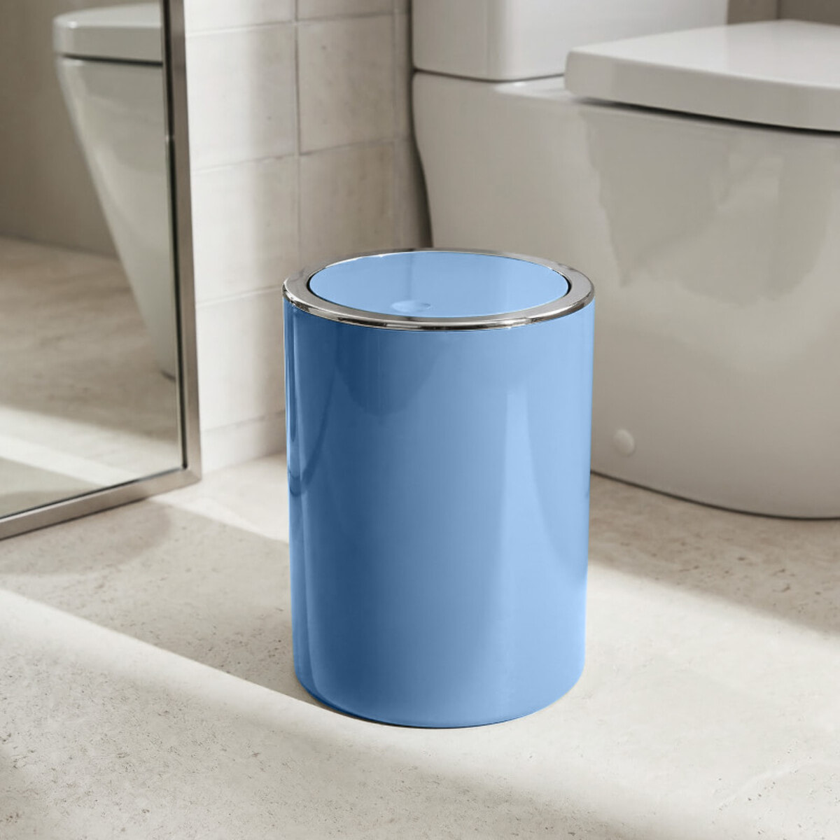 Poubelle à bascule KAMAKA 6L Bleu Pastel MSV