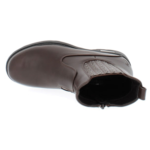 Armata di Mare Scarpe Donna Chelsea Boots con Zip Laterale AMD W52C67 Brown