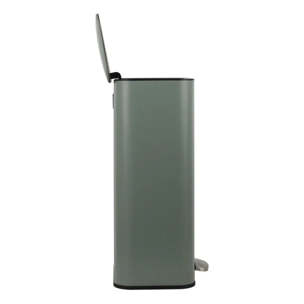 Poubelle rectangulaire à pédale Delta 30L vert
