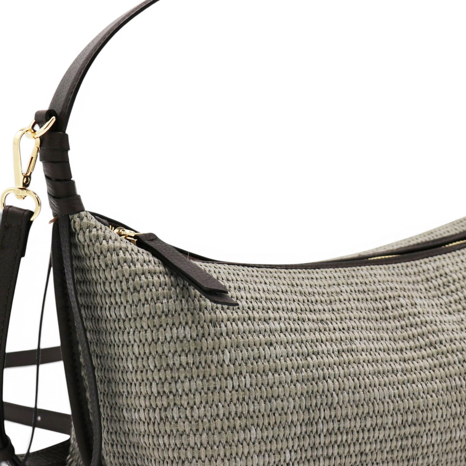 Borsa a spalla Cheval Firenze Laila Mini S/S Testa di Moro (Rafia Greige)