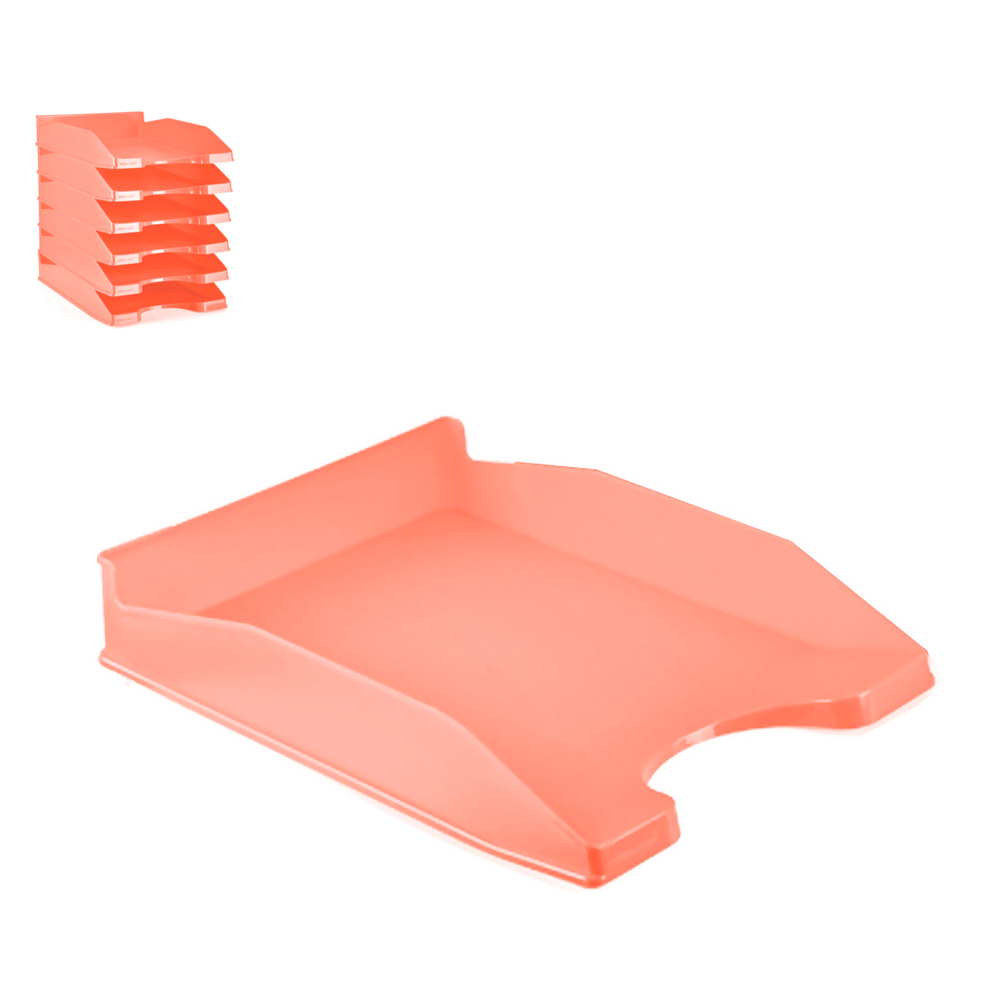 PACK 6 Uds. BANDEJA OFICINA NARANJA
