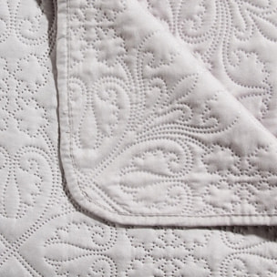 Dessus de lit 2 taies "Arabesque" beige 260x240cm