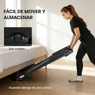 Cinta de Correr Plegable 2 en 1, Andar Caminadora Eléctrica 2.5HP con Escritorio Extraíble y Manillar Ajustable en Altura, 1-12 KM/H, Pantalla LED y Soporte para Móvil, para Hogar y Oficina