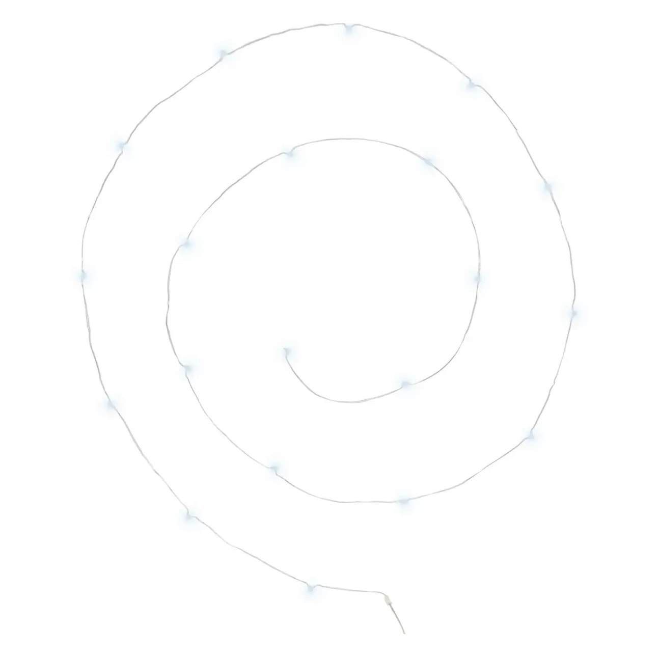 Guirlandes - 20 micro LED - argent et blanc - L190 cm