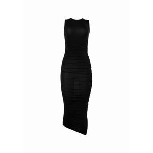 Vestito Sheer Drape Dress