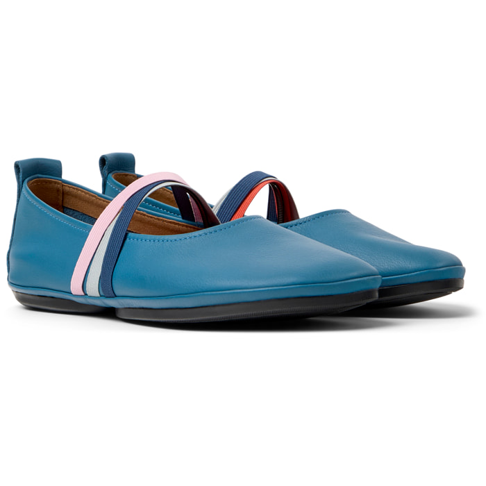 Ballerine - CAMPER Right Nina Twins - Blu - Pelle liscia