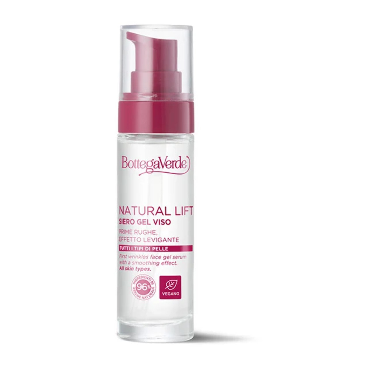 Sérum en gel facial - primeras arrugas, efecto alisador, con Filmexel, Pluridefence y extracto de flores de Cerezo (30 ml) - todo tipo de pieles