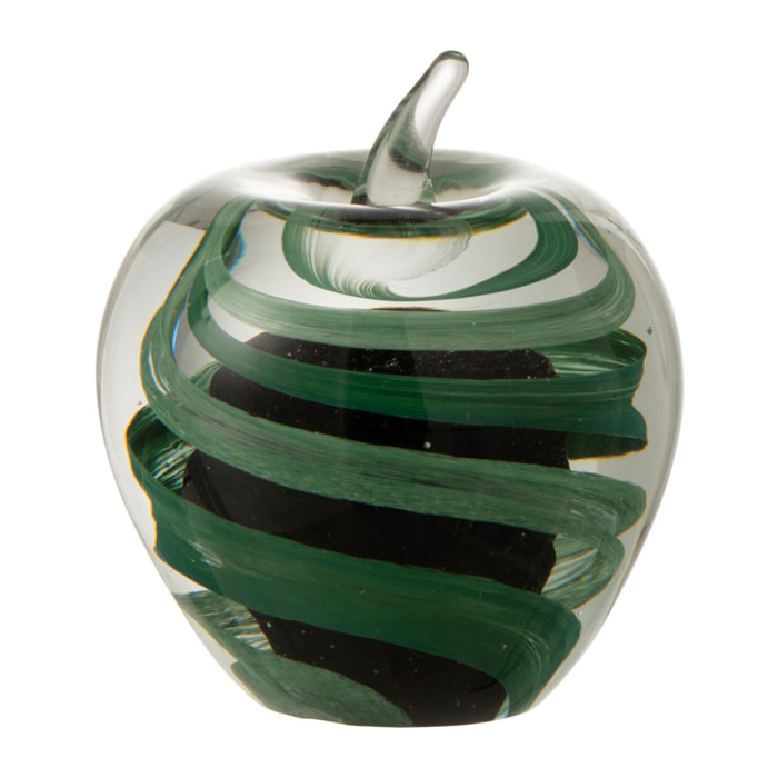 J-Line presse-papier Pomme - verre - vert - small