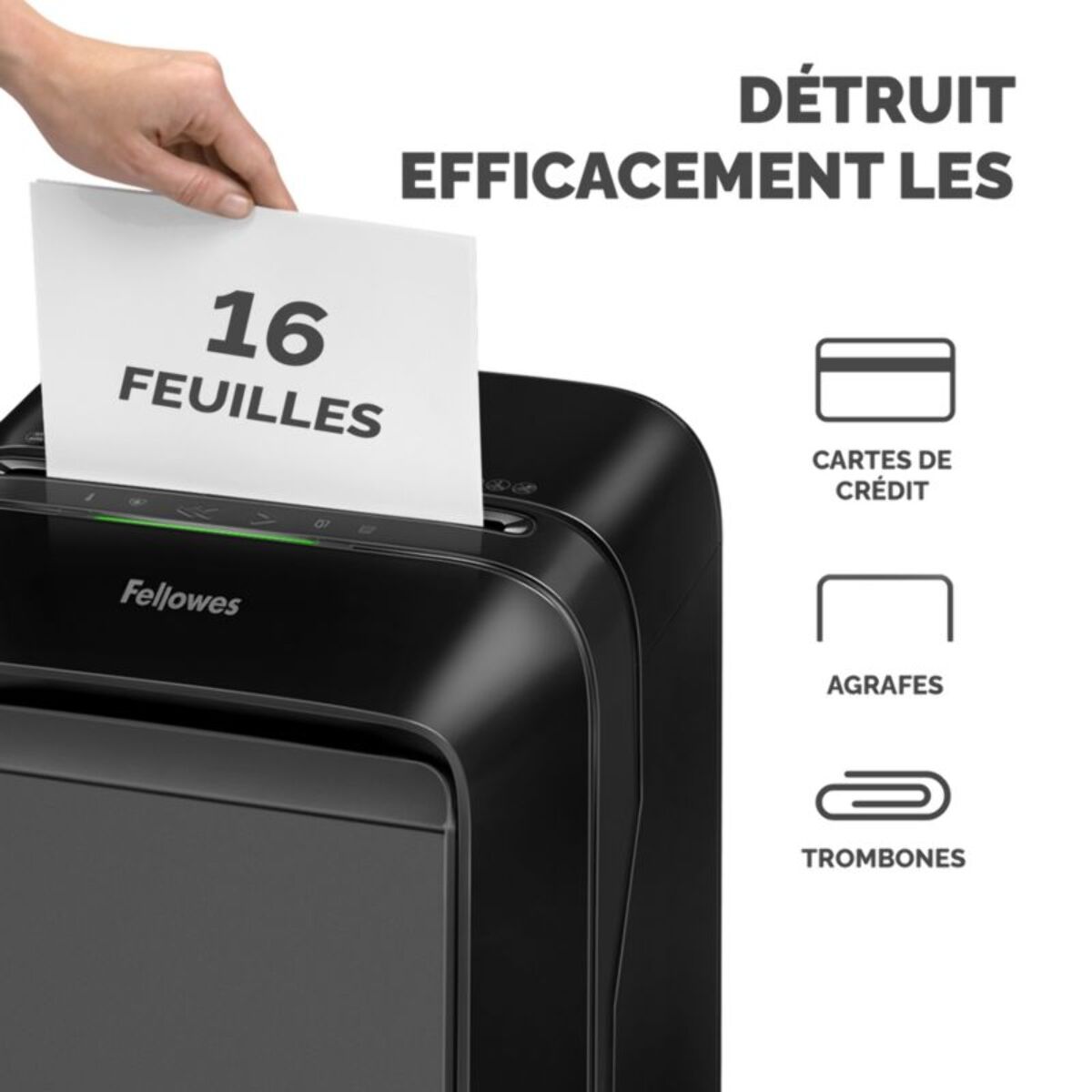 Destructeur FELLOWES MICROSHRED LX210 NOIR