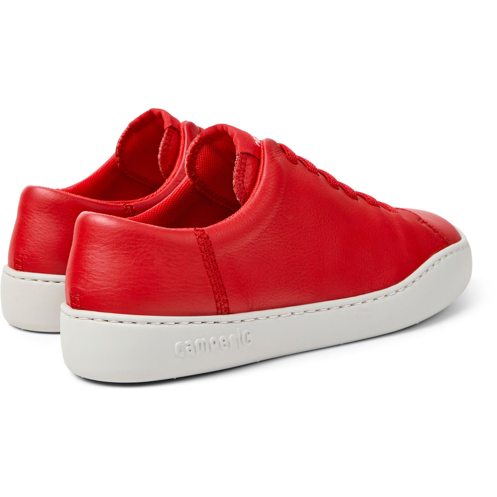 Zapatillas - CAMPER Peu Touring - Rojo - Cuero liso