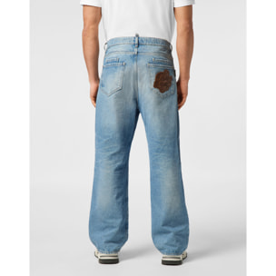 PHILIPP PLEIN Denim Shorts SIGNATURE