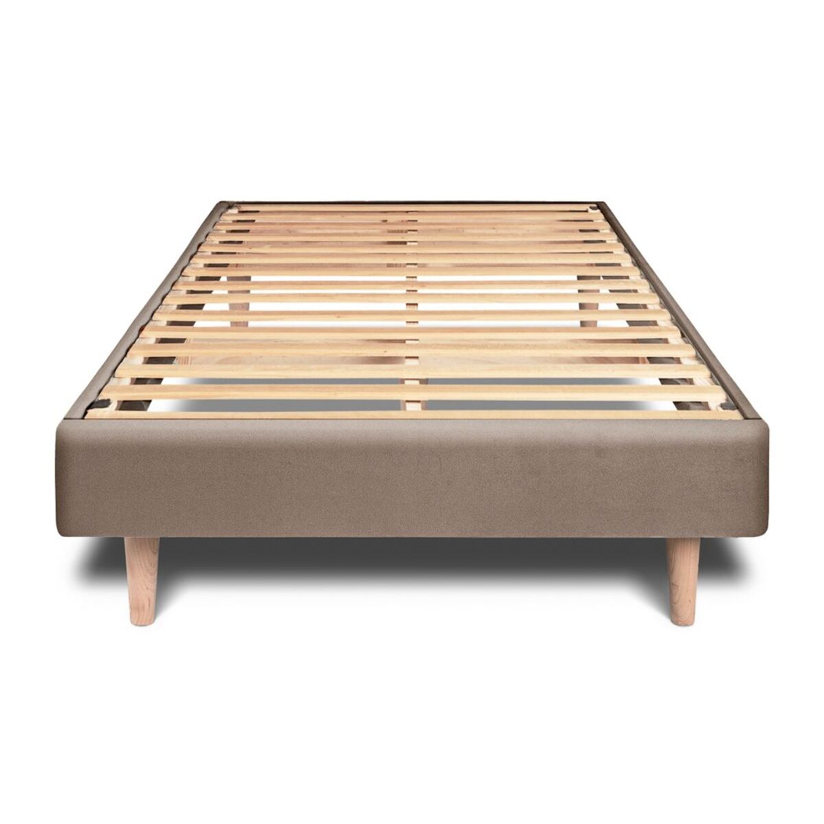Sommier Kit Velours Ep14 - pieds bois
